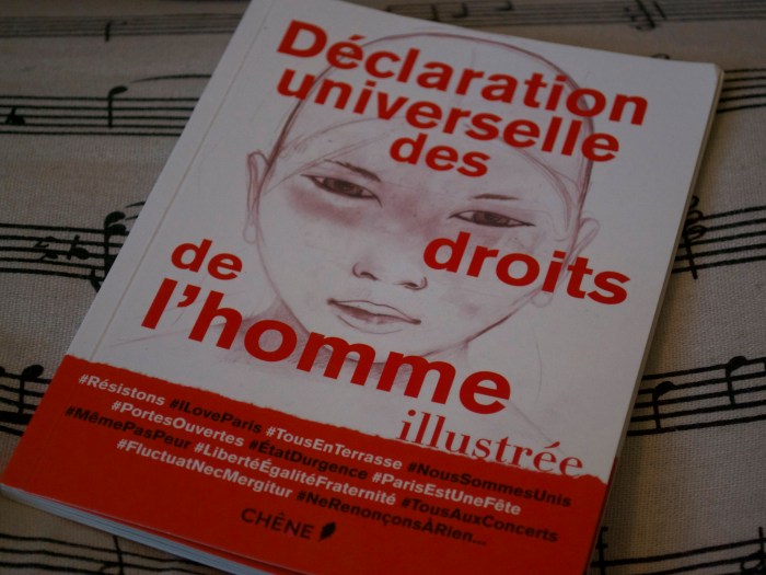 "Déclaration universelle des droits de l'homme illustrée", Chêne.