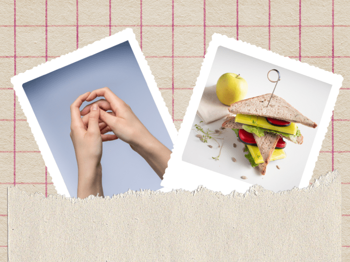 A gauche "Patienter", extrait de la série 'LSM'. A droite "iSandwich", extrait de la série "iEat". (Venissia Kay)