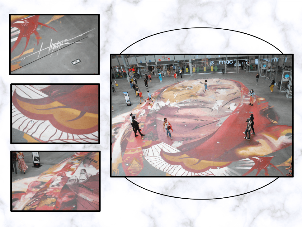 Fresque d'Hopare au centre commercial Westfield Forum des Halles.
