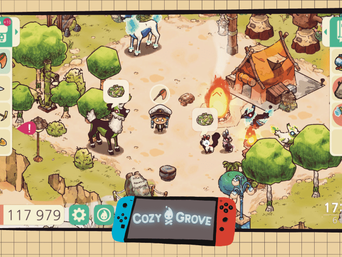 Vue du campement sur Cozy Grive