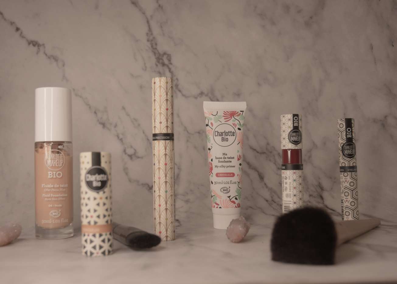 Les produits de la marque Charlotte Bio que j'ai testé.
