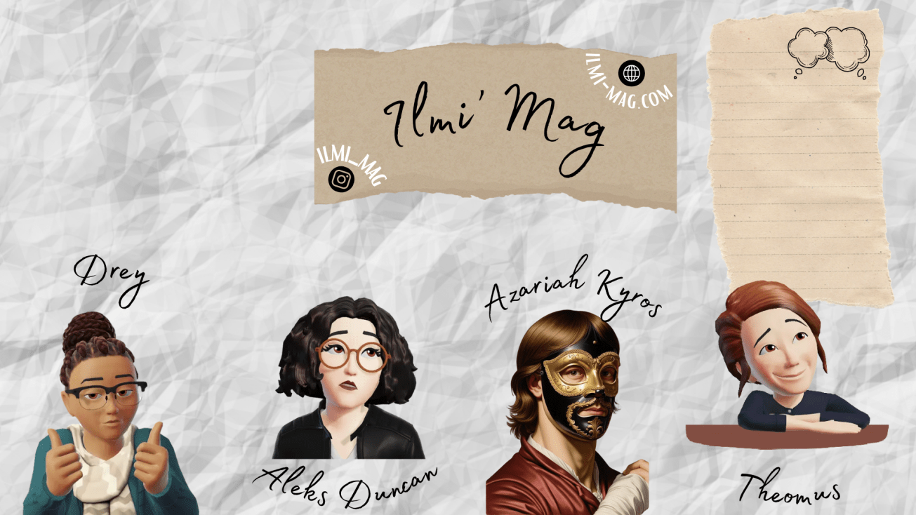 Visuel utilisé durant le live. Il comprend l'avatar de Drey, Aleks, Azariah Kyros et Theomus